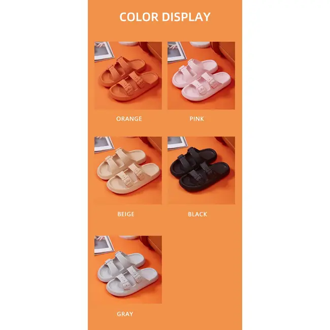 Fashion Buckle Thick Platform Slippers Women Home Soft Sole eva Cloud Slides Sandals Woman 2025 Summer Non Slip Beach Flip Flops 991_18412