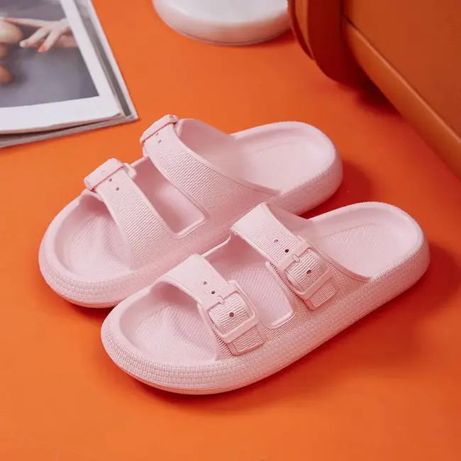 Fashion Buckle Thick Platform Slippers Women Home Soft Sole eva Cloud Slides Sandals Woman 2025 Summer Non Slip Beach Flip Flops 991_18386
