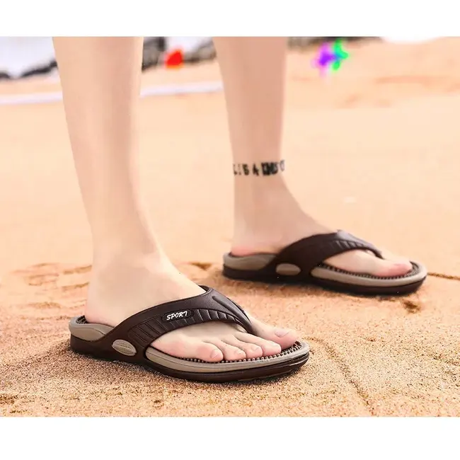 Flip Flops for Men Summer Breathable Beach Shoes Sandals Men Luxury Flip Flops Breathable Plus Big Size Men Slippers 46 1005_18711