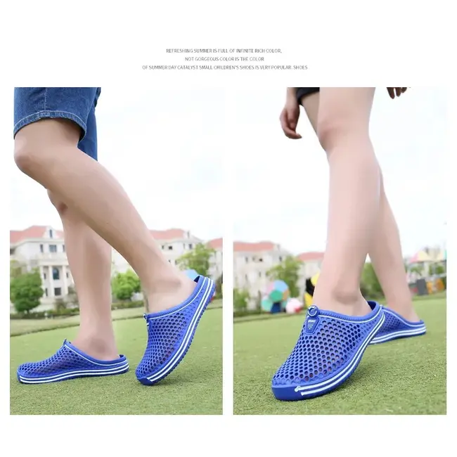 Comfortable Men Pool Sandals Summer Outdoor Beach Shoes Men Slip on Garden Clogs Casual Water Shower Slippers Unisex 988_18320