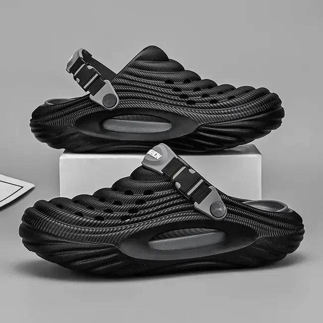 Large Size Men's Slippers Anti-Slip Odor-Resistant Operating Room Cap-Toe Clog Shoes Thick Bottom Sensation Beach Sandals 1003_18650
