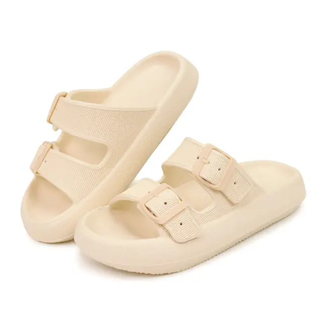 Fashion Buckle Thick Platform Slippers Women Home Soft Sole eva Cloud Slides Sandals Woman 2025 Summer Non Slip Beach Flip Flops 991_18403
