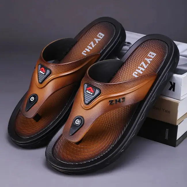 House Beach Walk Around Home Flip Flops Platform Outdoor Indoor Sandals Man Slippers for Men Comfort Shoes Clappers 2025 Fashion 1002_18589