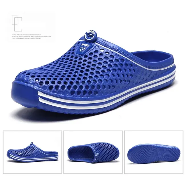 Comfortable Men Pool Sandals Summer Outdoor Beach Shoes Men Slip on Garden Clogs Casual Water Shower Slippers Unisex 988_18309