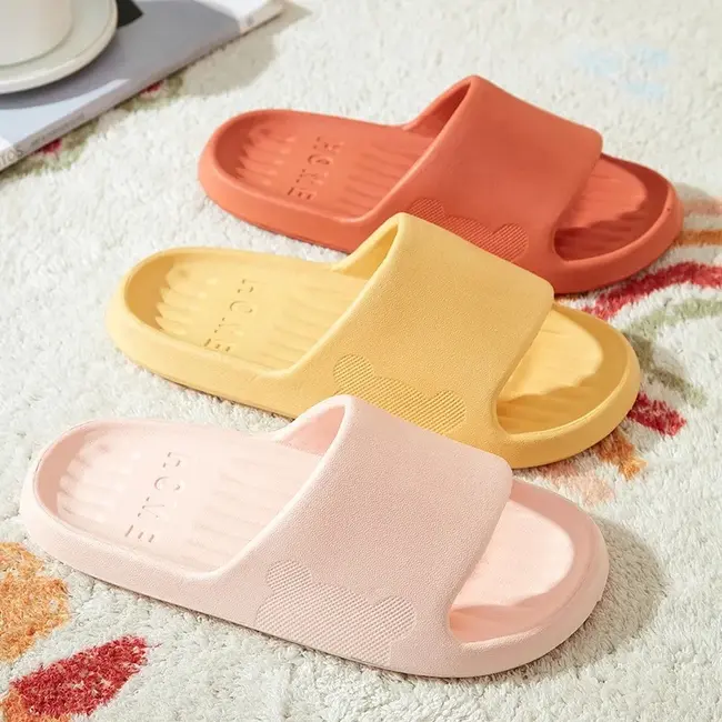 ​Soft Slippers Couples Home Outdoor Slipper Summer Women Bedroom Thick Bottom Shoes Beach Sandals Men Flip Flops Shower Shoes 1023_19025