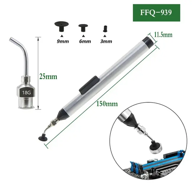 IC SMD Vacuum Sucking Suction Pen with 3 Suction Headers Remover Sucker Pump Chip \Pick Up Hand Tool Phone PC Repair Tools 1137_19874