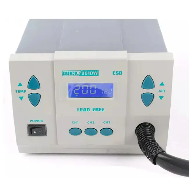 QUICK Original 861DW 1000W Heat Gun Lead Free Hot Air Soldering Station Rework Station+Nozzle With Replace Hot Gun Handle Core 1030_19108