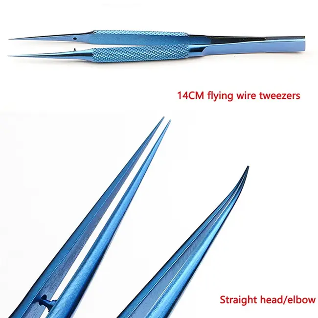 Precision Titanium Alloy Tweezers Professional Repair Fingerprint Fly Line Phone Motherboard Antimagnetic Electronics Forceps 1029_19101