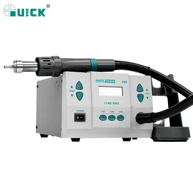 QUICK Original 861DW 1000W Heat Gun Lead Free Hot Air Soldering Station Rework Station+Nozzle With Replace Hot Gun Handle Core 1030_19107