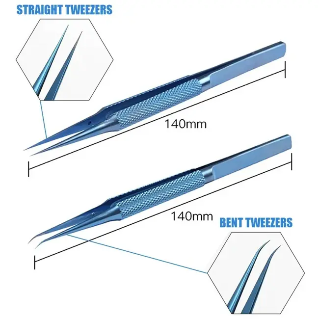 Titanium Alloy Tweezers Professional Maintenance Tool 0.15mm Microscope Tweezers For Repair Fingerprint Mobile Phone Motherboard 1028_19086