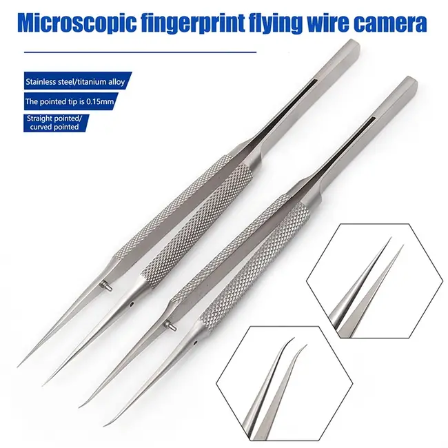 Precision Titanium Alloy Tweezers Professional Repair Fingerprint Fly Line Phone Motherboard Antimagnetic Electronics Forceps 1029_19094