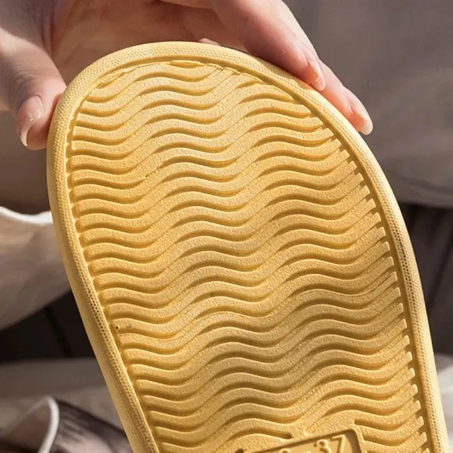 Solid Colour Men's Slippers Bathroom Anti-slip Massage Sandals Women Simple Soft Bottom Health Shoes 1024_19061
