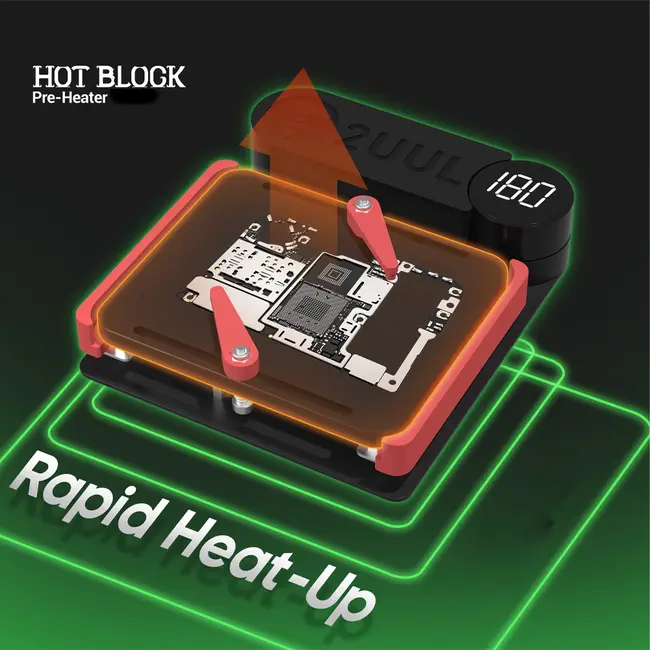 2uul PH11 Mobile Phone Motherboard PCB Delamination Rebonding HOT-BLOCK Preheater 1078_19421