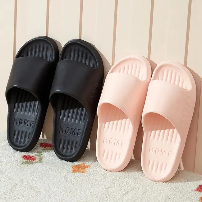 ​Soft Slippers Couples Home Outdoor Slipper Summer Women Bedroom Thick Bottom Shoes Beach Sandals Men Flip Flops Shower Shoes 1023_19022