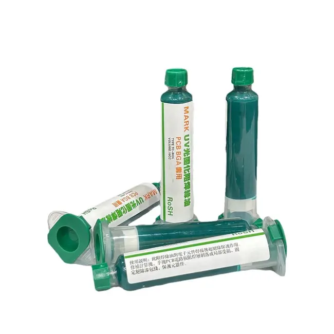 UV-cured solder resist (green) - Insulating protective coating for PCB circuit boards, green solder resist for motherboard jumper wires. 1105_19627