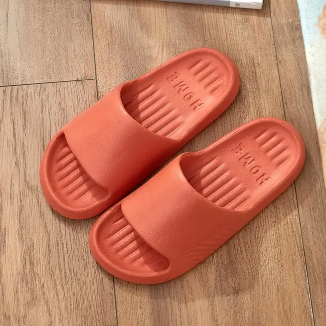 ​Soft Slippers Couples Home Outdoor Slipper Summer Women Bedroom Thick Bottom Shoes Beach Sandals Men Flip Flops Shower Shoes 1023_19027