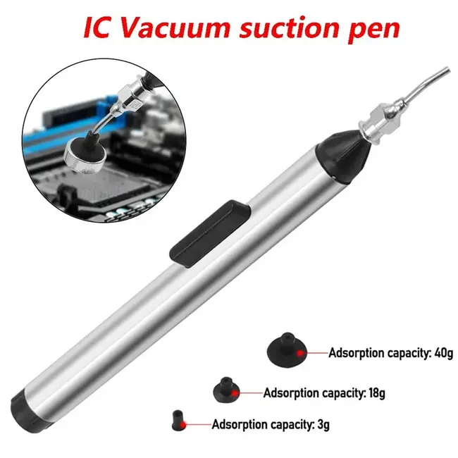 IC SMD Vacuum Sucking Suction Pen with 3 Suction Headers Remover Sucker Pump Chip \Pick Up Hand Tool Phone PC Repair Tools 1137_19875