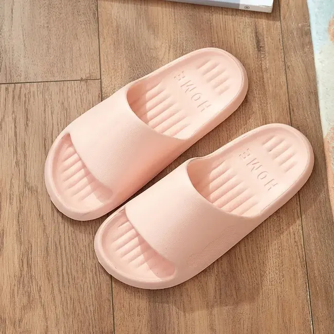 ​Soft Slippers Couples Home Outdoor Slipper Summer Women Bedroom Thick Bottom Shoes Beach Sandals Men Flip Flops Shower Shoes 1023_19028