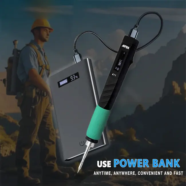 AIFEN A11 USB Soldering Station Charging Soldering Iron Portable For Cell-Phone Repair Welding Tools Compatible C210 Handle 1067_19331