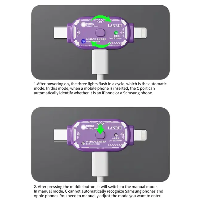 Lanrui V587 Lightning + Type-C Engineering Box for Entering DFU / Recovery / Samsung Download Modes 1130_19804