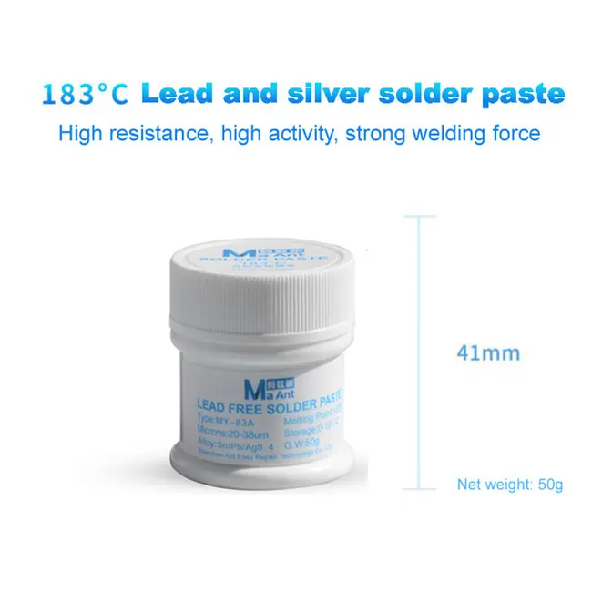MaAnt 50g No-cleaning Lead-free Silver-containing Solder Paste for PCB Motherboard Repair 1045_19198