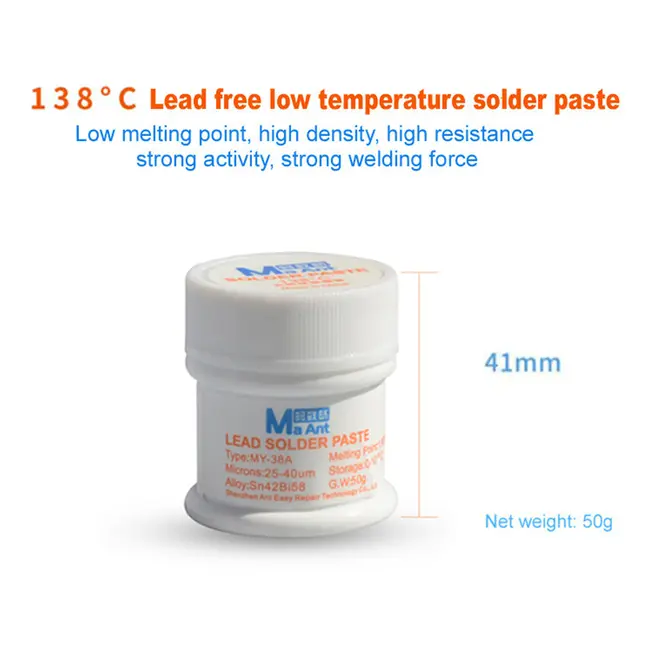 MaAnt 50g No-cleaning Lead-free Silver-containing Solder Paste for PCB Motherboard Repair 1045_19199