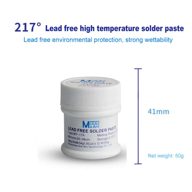 MaAnt 50g No-cleaning Lead-free Silver-containing Solder Paste for PCB Motherboard Repair 1045_19201