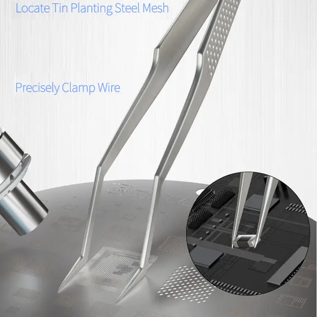 Mechanic Aax-17 Non-Magnetic Stainless Steel Precision Chip Tin Planting Tweezer 1114_19680