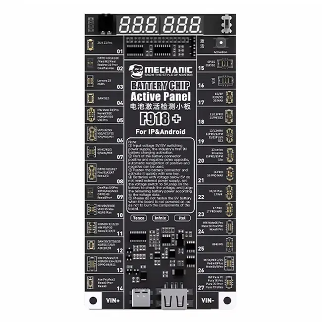 Mechanic F918+ 5V-9V Regulated Output Battery Activation Board for iPhone 6 to 17PM & Most Android 1115_19687