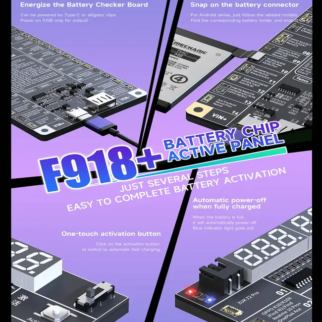 Mechanic F918+ 5V-9V Regulated Output Battery Activation Board for iPhone 6 to 17PM & Most Android 1115_19692