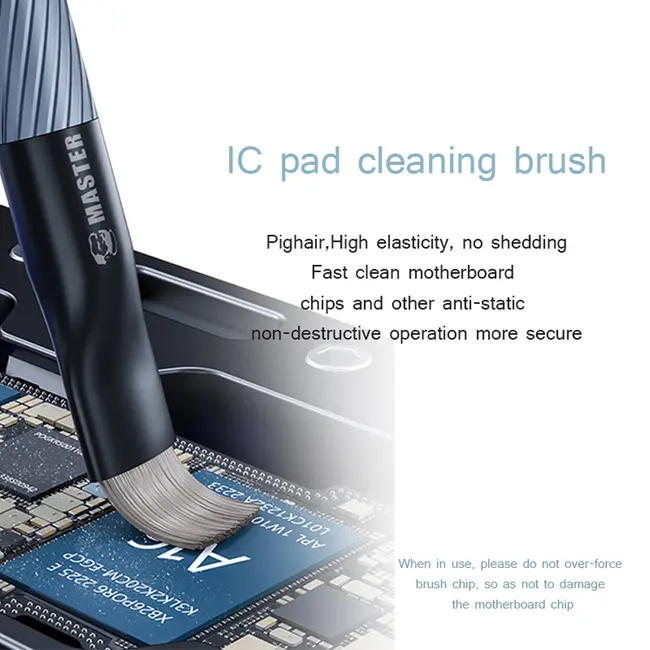 Mechanic Pig Hair Brush + Steel Brush for Motherboard IC Debonding Glue Cleaning 1148_19946