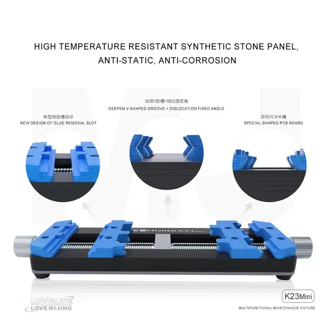 Mijing K23 Mini PCB Soldering Fixture Dual Shaft PCB Board Soldering Holder For Phone Motherboard CPU Glue Remove 1063_19298