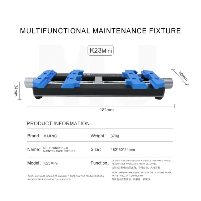 Mijing K23 Mini PCB Soldering Fixture Dual Shaft PCB Board Soldering Holder For Phone Motherboard CPU Glue Remove 1063_19299