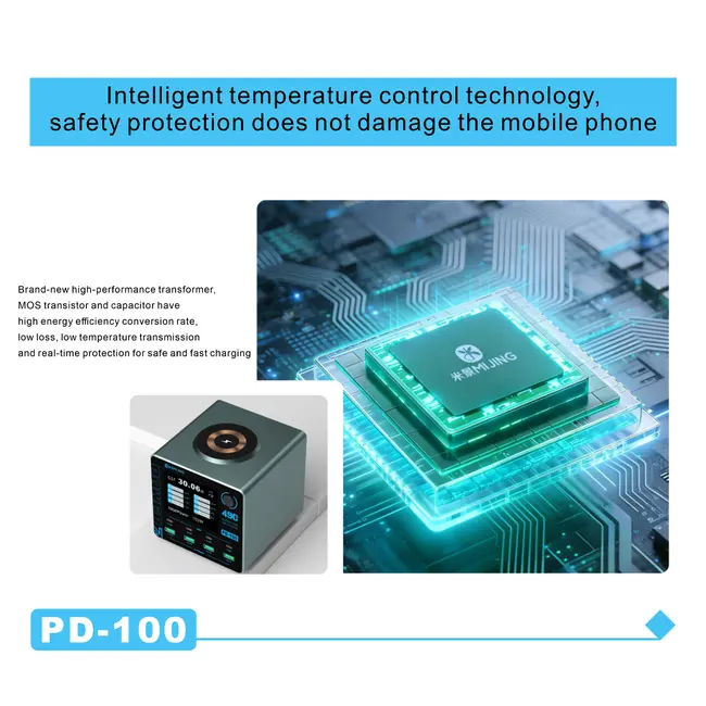 Mijing PD100 100W Smart Multi-Port Fast Charging Station Supports QC / PD Fast Charging & Wireless Charging 1095_19557