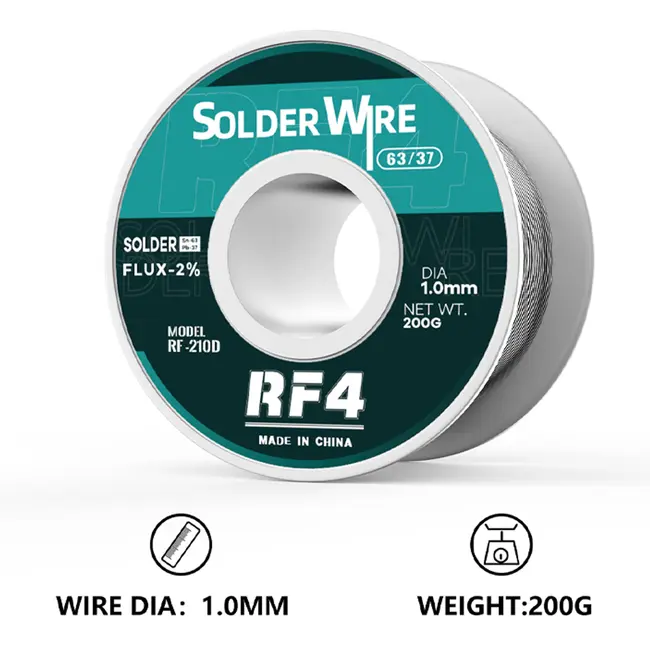 RF4 RF-210D 200g 1.0mm 63%Sn Lead-Free Rosin Core Solder Tin Wire 1152_19978