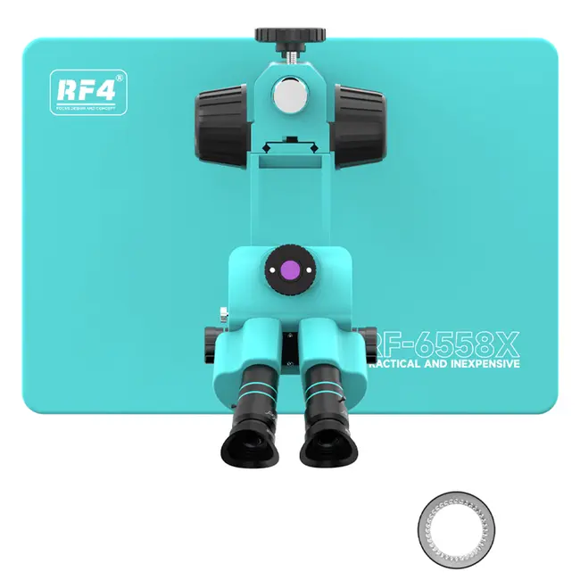 For RF-6558X Triocular Stereo Microscope 6.5-58x Super-large Synchronous Imaging  for Live Broadcast PCB Soldering 1046_19222