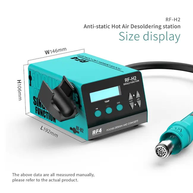 RF4 RF-H2 1000W Fast Desoldering Hot Air Gun Soldering Station Digital Display Intelligent BGA Rework Station To PCB Chip Repair 1123_19764