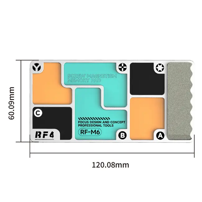 RF4 RF-M6 2-in-1 Aluminum Alloy Screw Storage Magnetic Tray with Integrated Sharpening Stone 1088_19504
