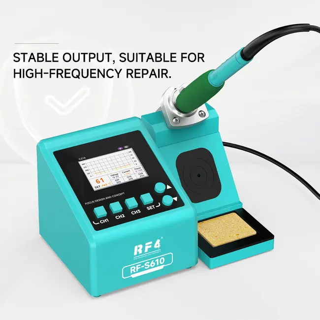 RF4 RF-S610 100W Audible Alarms & Fault Code Alerts Smart LCD Digital Display Soldering Station 1091_19534