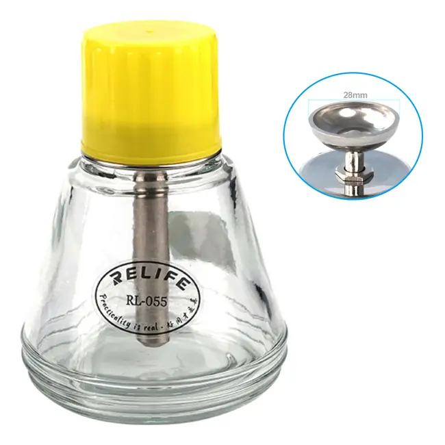 Relife RL-055 150ml Automatic Push-type Copper Core Metal Straw Alcohol Glass Bottle 1032_19125