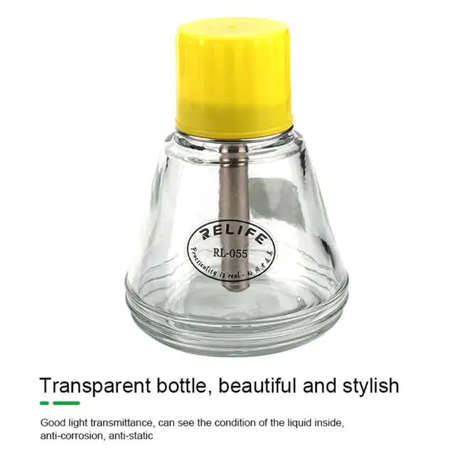 Relife RL-055 150ml Automatic Push-type Copper Core Metal Straw Alcohol Glass Bottle 1032_19126