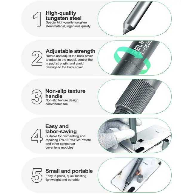 Relife RL-066C Glass Back Cover Frame Breaking Pen for Mobile Phones Disassembly 1141_19896