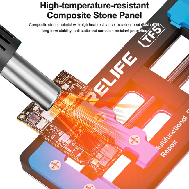 RELIFE TF5 Motherboard Repair Fixture Jig High Temp Resistant For Phone PCB CPU Chip Holder with Adhesive Removal Slot Tool 1060_19285