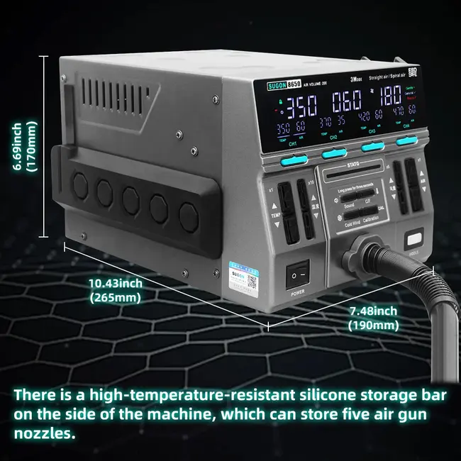 Sugon 8650 Professional Edition 1300W Intelligent Digital Display Hot Air Gun BGA Desoldering Rework Station 1119_19724