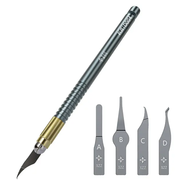 XZZ D004 5-in-1 Multifunctional Hand-Polished Elastic Glue Removal Knife Set 1096_19563