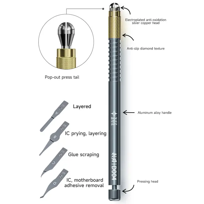 XZZ D004 5-in-1 Multifunctional Hand-Polished Elastic Glue Removal Knife Set 1096_19565