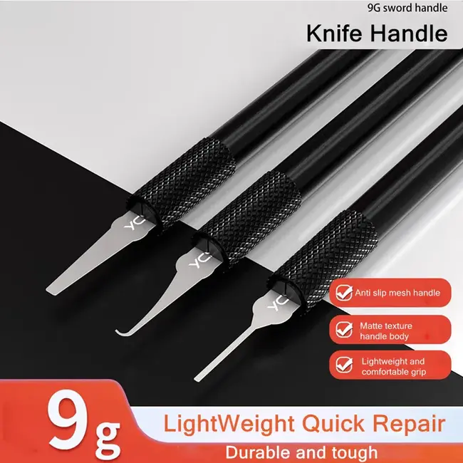 YCS-9G Non-slip Frosted Ultra-light Single Head Carving Knife Handle with Blades 1155_19988