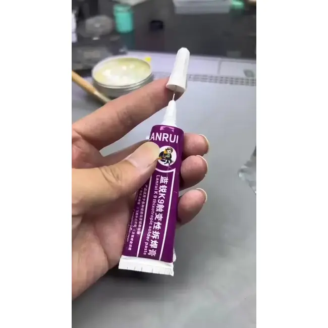 Lanrui K9 15ml Thixotropic De Sulfurization Paste for Fingerprint Flight Line/battery Holder/tail Plug Welding Repair 1138_19879