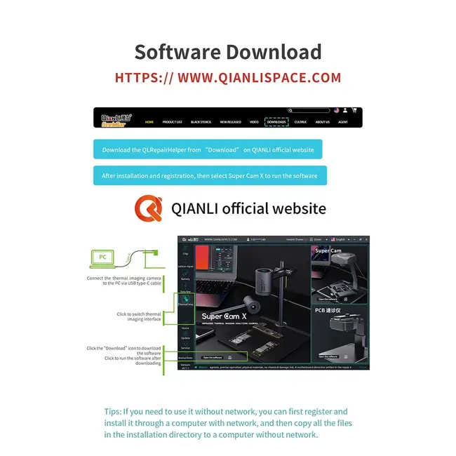 Qianli Supercam X 3D Thermal Imager Camera PCB Fault Diagnosis Instrument 1042_19180