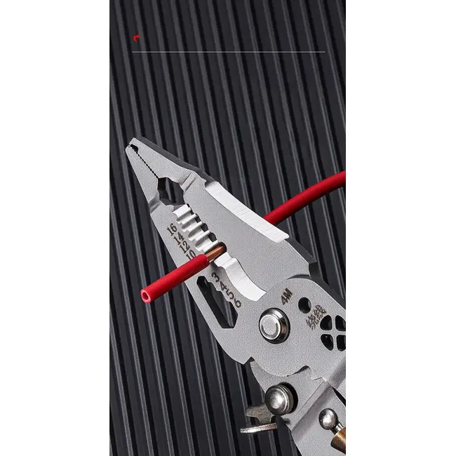Foldalbe Wire Stripping Pliers Voltage Testing Cable Cutting Crimping Pliers Multifunctional Wire Stripper Electrician Pliers 1055_19263
